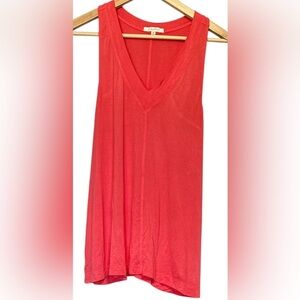 Z SUPPLY WOMENS ORANGE/CORAL FLOWY RACER BACK TANK TOP SIZE MEDIUM